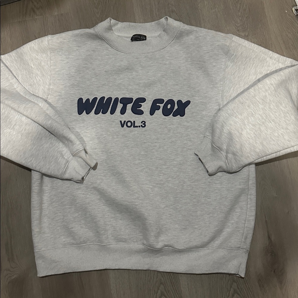 White Fox Boutique Gray Crew Neck Sweater